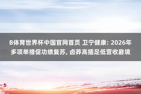 B体育世界杯中国官网首页 卫宁健康: 2026年多项举措促功绩复苏， 卤莽高插足低营收窘境