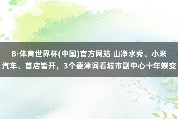 B·体育世界杯(中国)官方网站 山净水秀、小米汽车、首店皆开，3个要津词看城市副中心十年蝶变