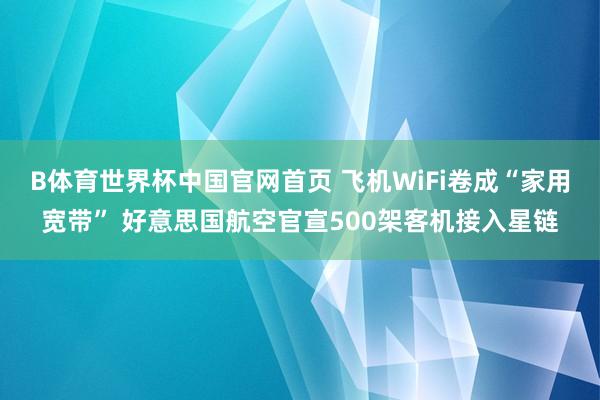 B体育世界杯中国官网首页 飞机WiFi卷成“家用宽带” 好意思国航空官宣500架客机接入星链