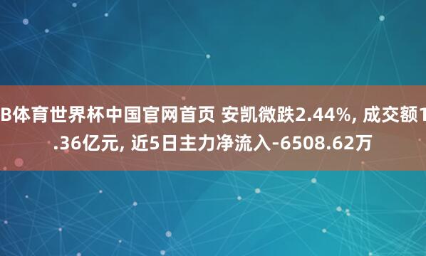 B体育世界杯中国官网首页 安凯微跌2.44%， 成交额1.36亿元， 近5日主力净流入-6508.62万