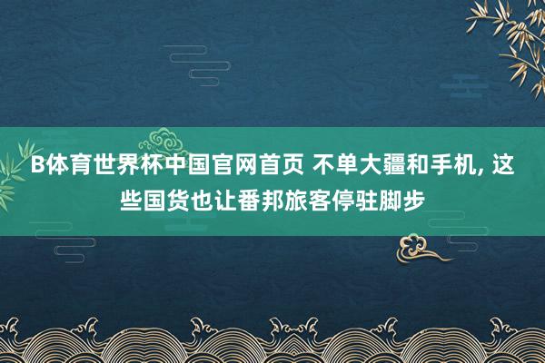 B体育世界杯中国官网首页 不单大疆和手机， 这些国货也让番邦旅客停驻脚步