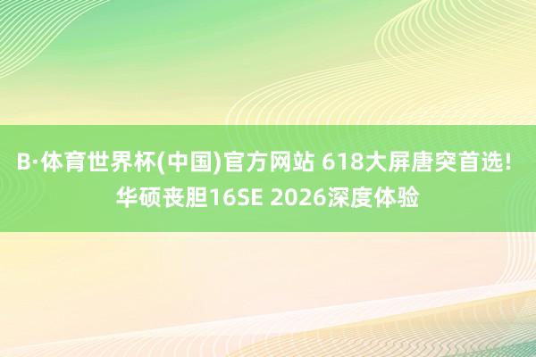 B·体育世界杯(中国)官方网站 618大屏唐突首选! 华硕丧胆16SE 2026深度体验