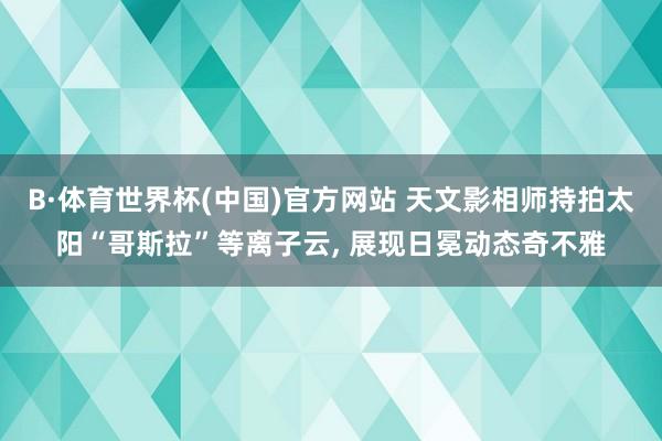 B·体育世界杯(中国)官方网站 天文影相师持拍太阳“哥斯拉”等离子云， 展现日冕动态奇不雅