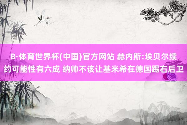 B·体育世界杯(中国)官方网站 赫内斯:埃贝尔续约可能性有六成 纳帅不该让基米希在德国踢右后卫