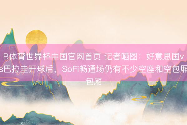 B体育世界杯中国官网首页 记者晒图：好意思国vs巴拉圭开球后，SoFi畅通场仍有不少空座和空包厢