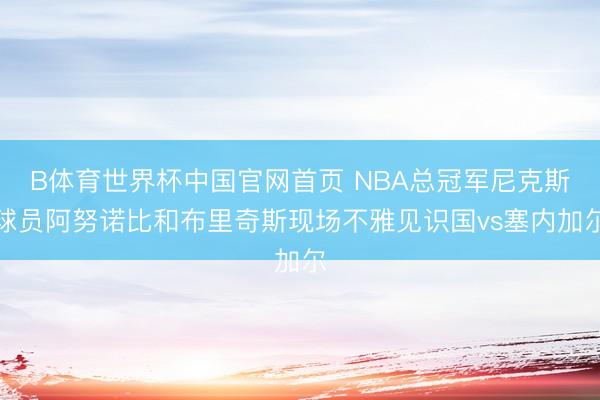 B体育世界杯中国官网首页 NBA总冠军尼克斯球员阿努诺比和布里奇斯现场不雅见识国vs塞内加尔